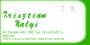 krisztian malyi business card